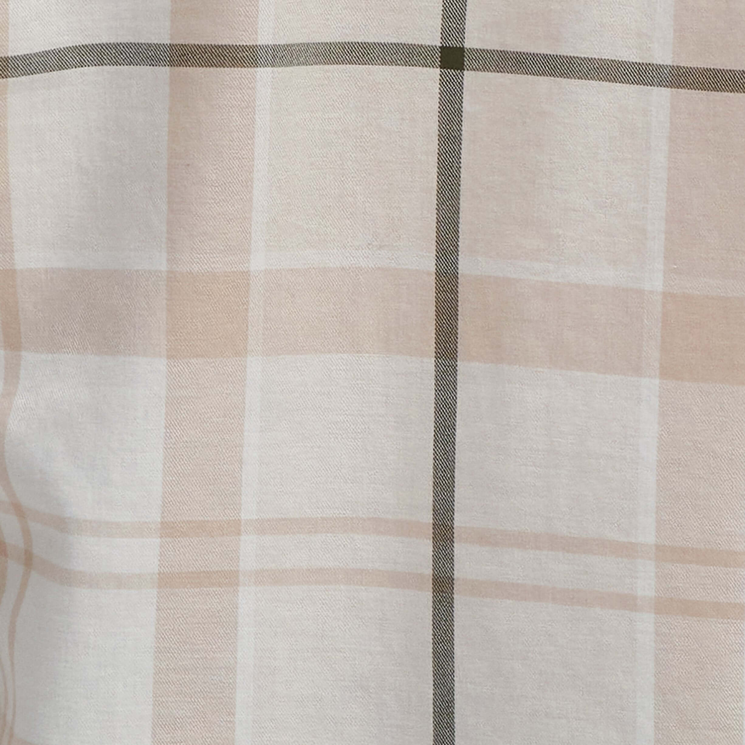 Barbour Bredon Check Shirt in Winter White and Loden, tartan swatch