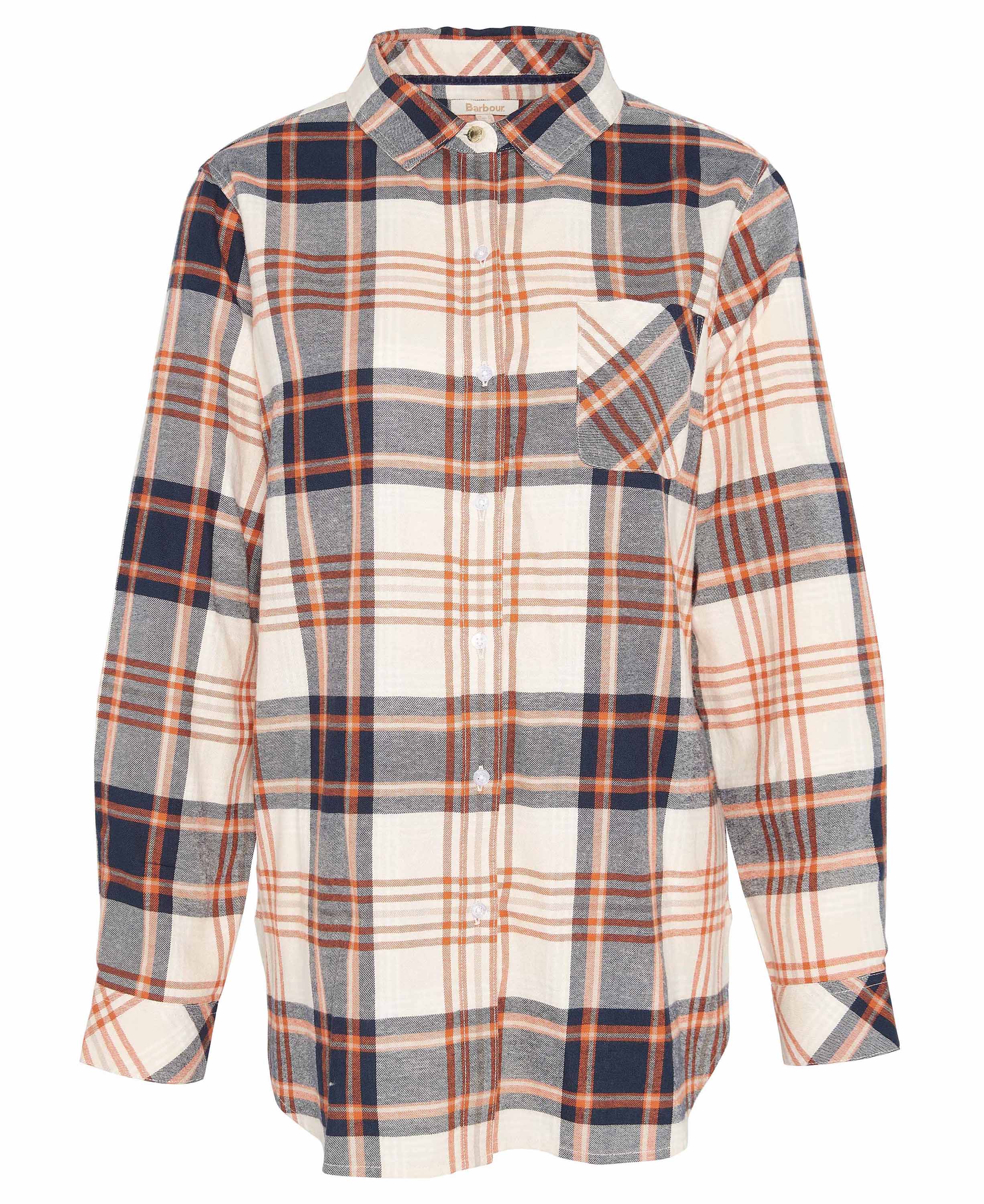 Barbour - Pendula Checked Shirt - Colour: Cloud & Spiced Pumpkin