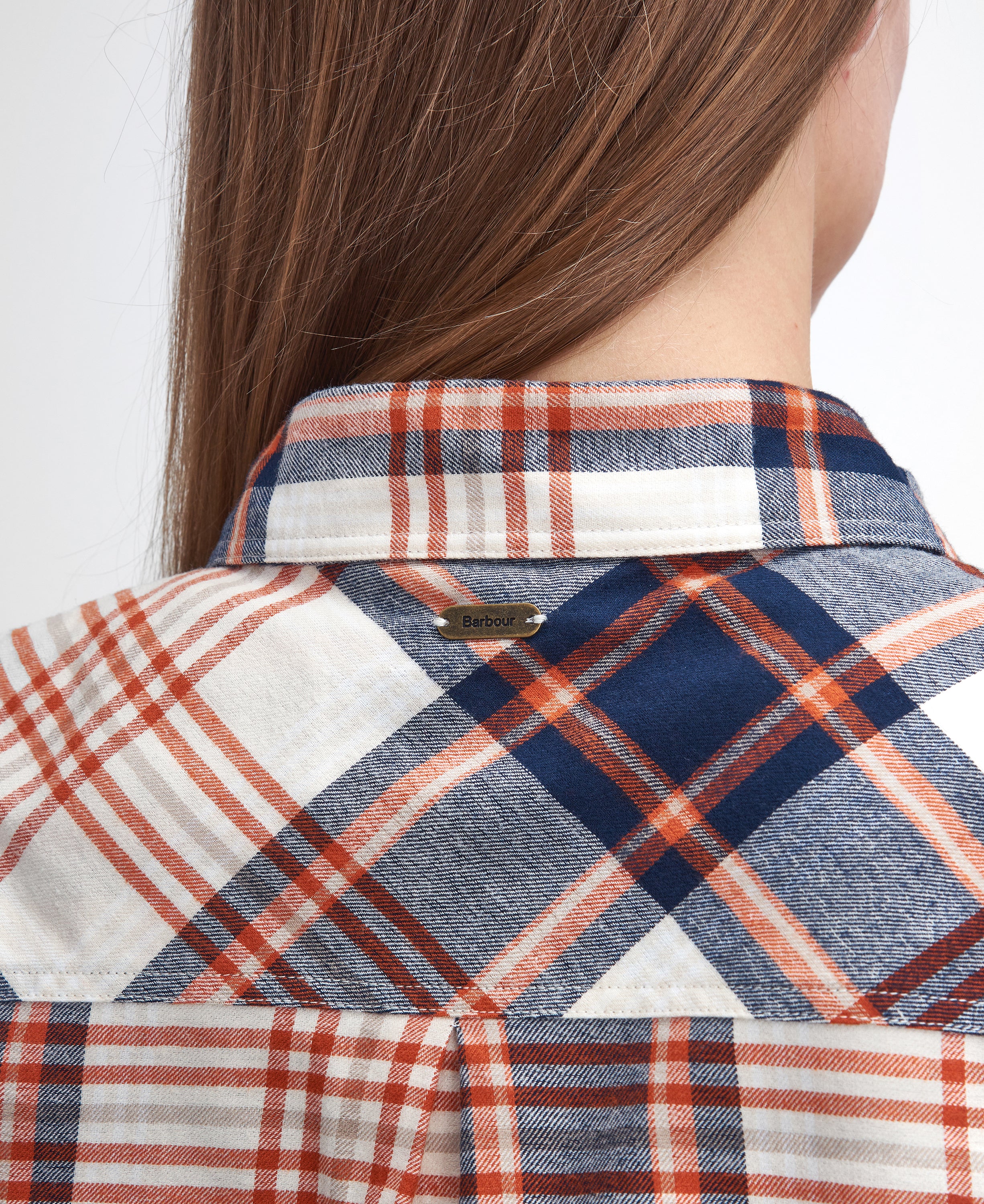 Barbour - Pendula Checked Shirt - Colour: Cloud & Spiced Pumpkin
