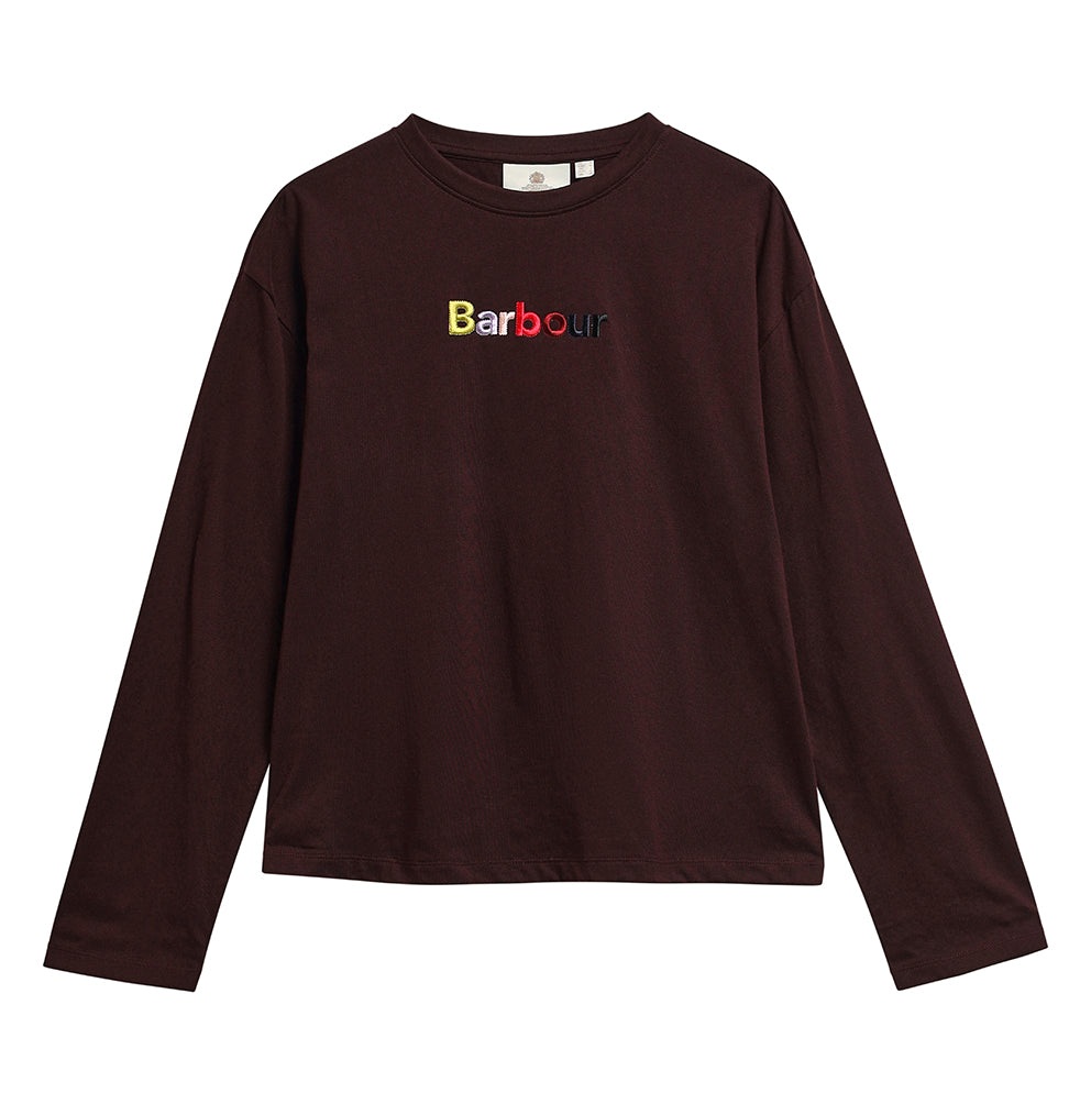 Amesbury Long Sleeve T-Shirt in Fig – lifestyle view 2