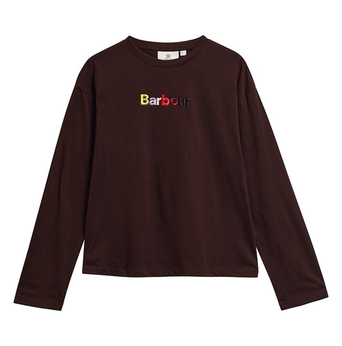 Amesbury Long Sleeve T-Shirt in Fig – lifestyle view 2