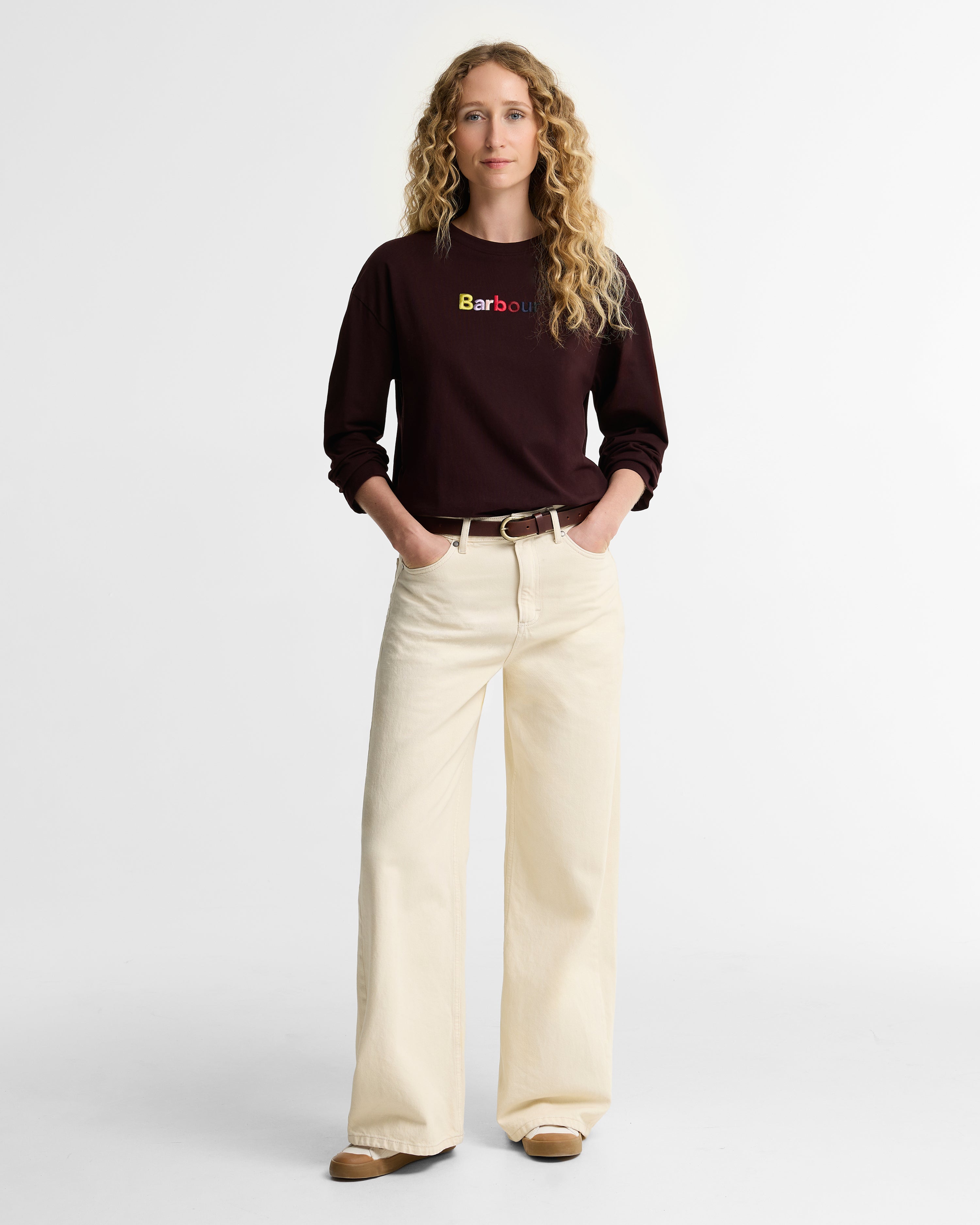 Amesbury Long Sleeve T-Shirt in Fig – product view 1