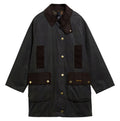 Barbour Tartan Modern Beaufort Waxed Jacket in Classic Tartan/Olive front view