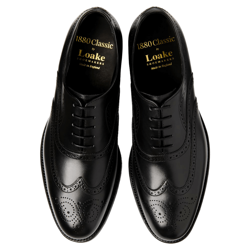 Loake - Castlegate Brogue | Rubber Sole - Colour: Black
