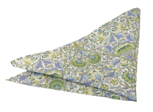 Van Buck - Pocket Square Made of Liberty Fabric | Lodden - Colour: Lodden Blue