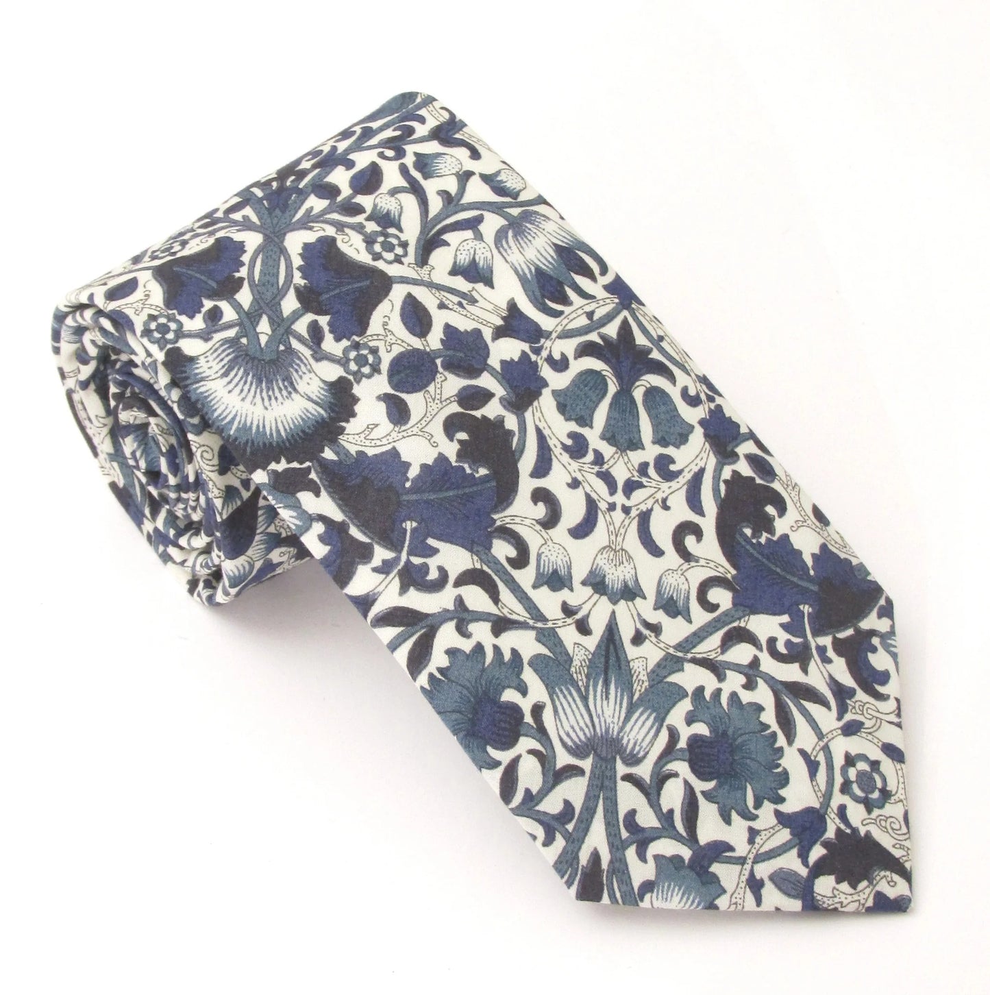 Van Buck - Tie Made from Liberty Fabric - Colour: Lodden Navy