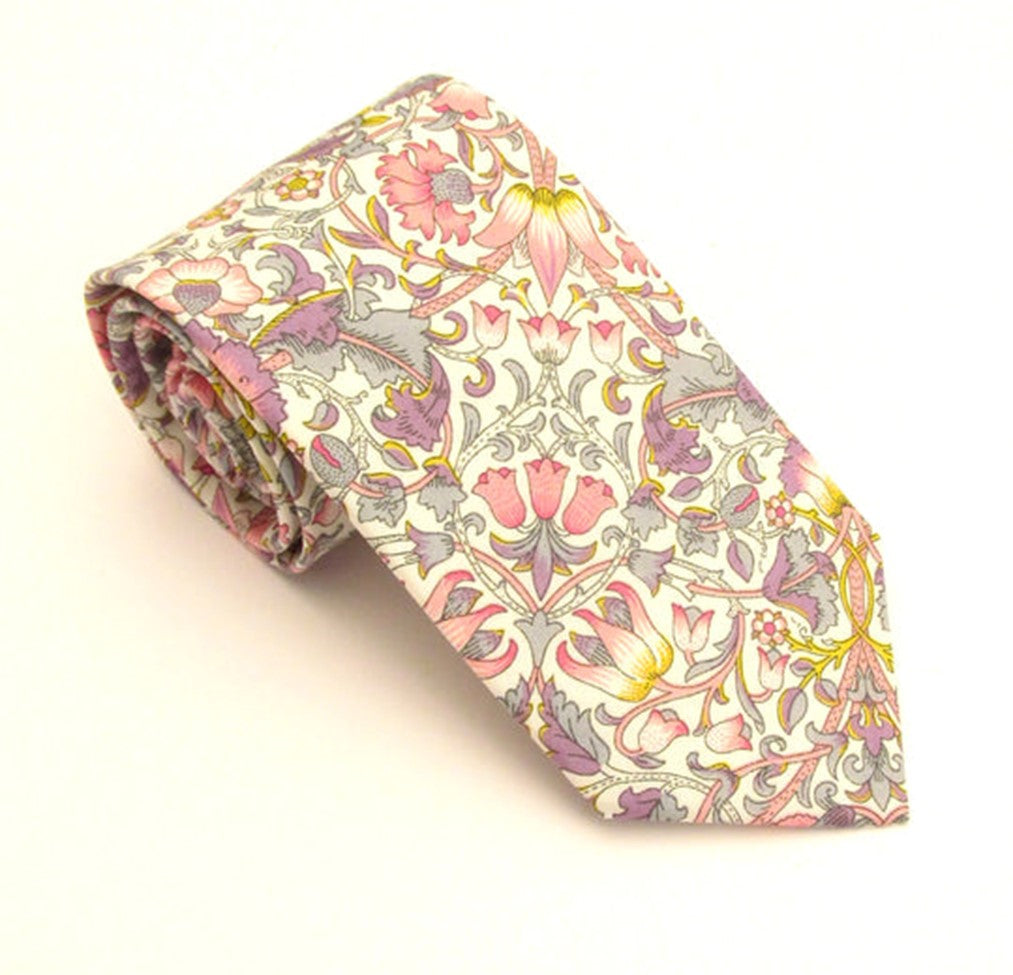 Van Buck - Tie Made from Liberty Fabric - Colour: Lodden Pink