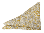 Van Buck - Pocket Square Made of Liberty Fabric - Colour: Lodden Old Gold