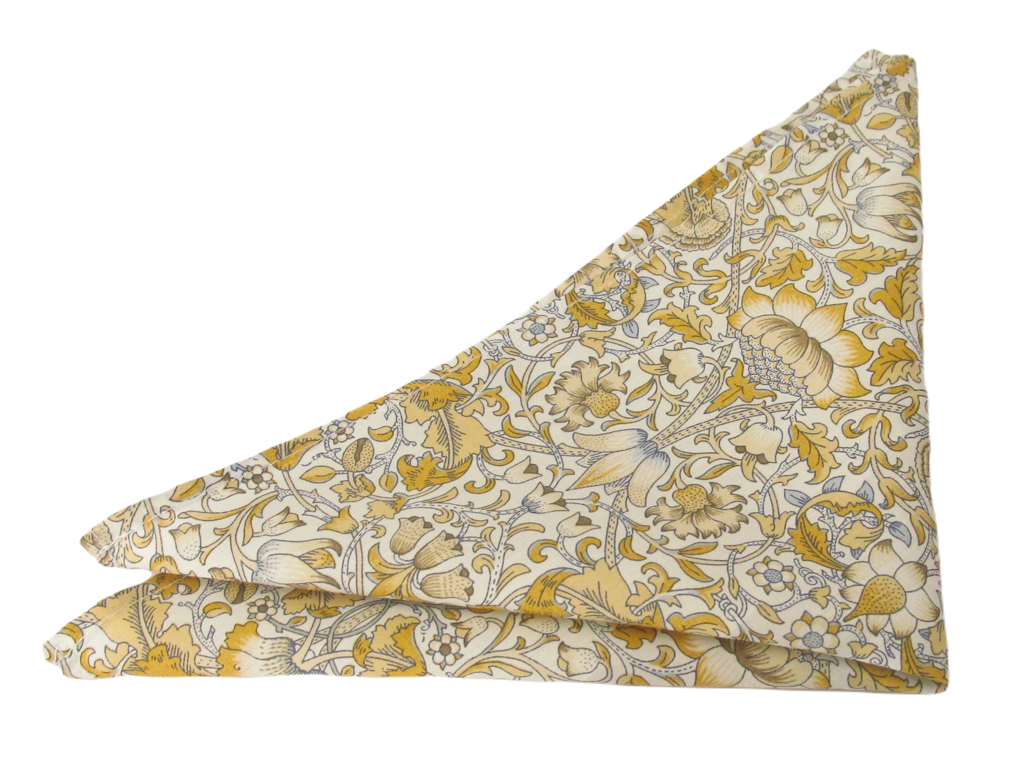 Van Buck - Pocket Square Made of Liberty Fabric - Colour: Lodden Old Gold