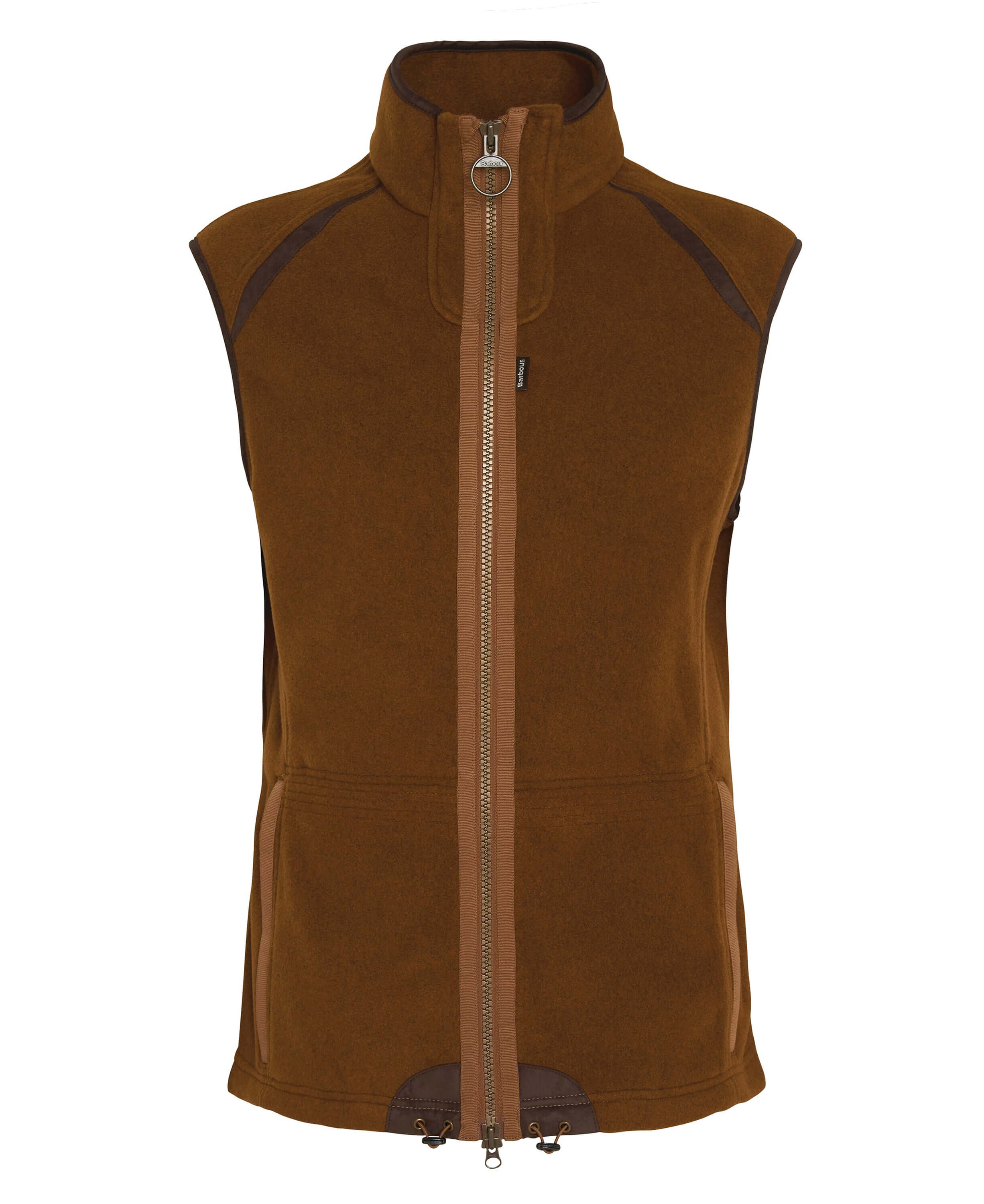 Barbour Langdale Fleece Gilet Rust Brown flat view