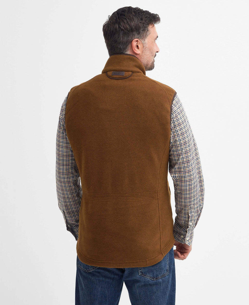 Barbour Langdale Fleece Gilet Rust Brown back view