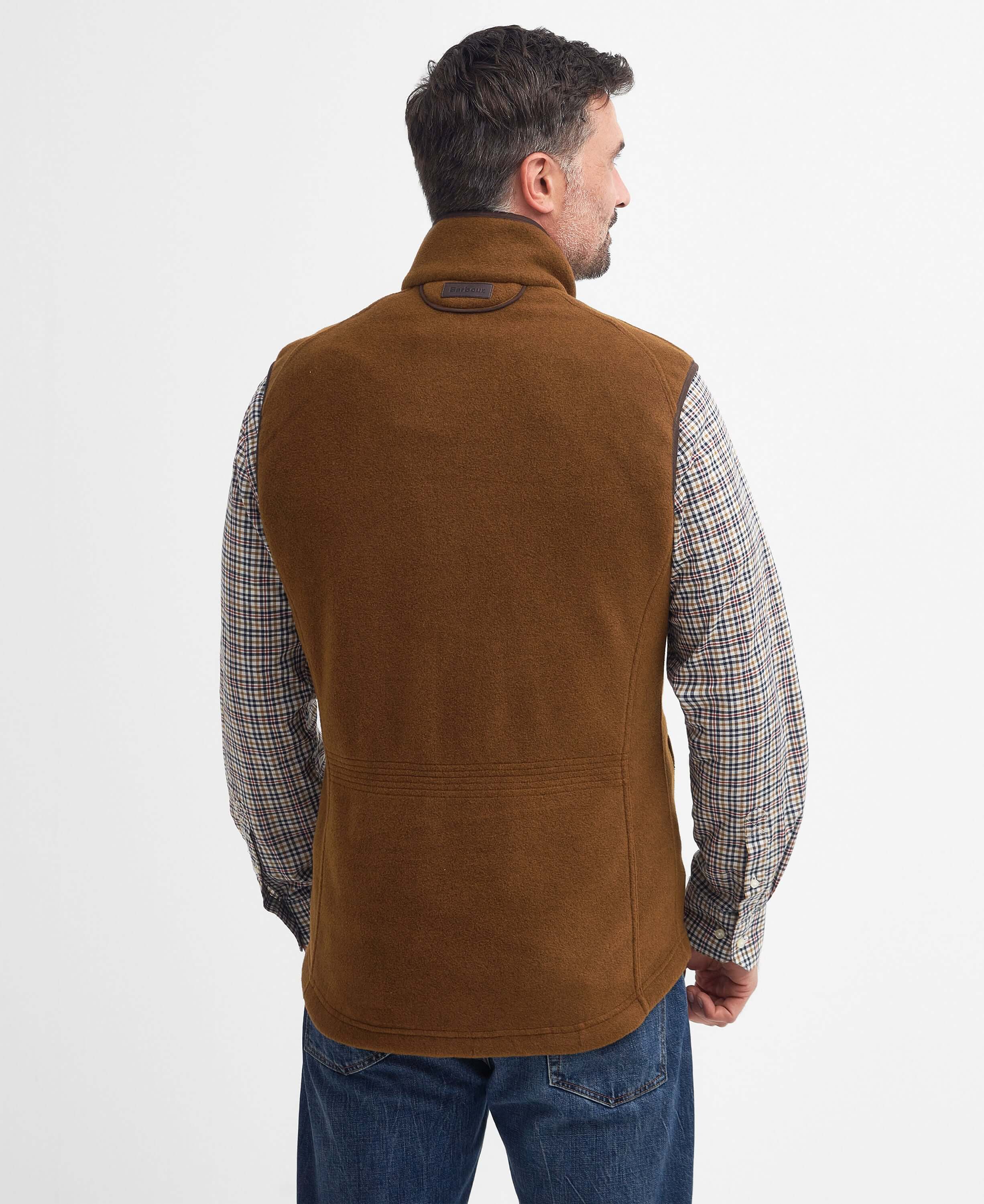 Barbour Langdale Fleece Gilet Rust Brown back view