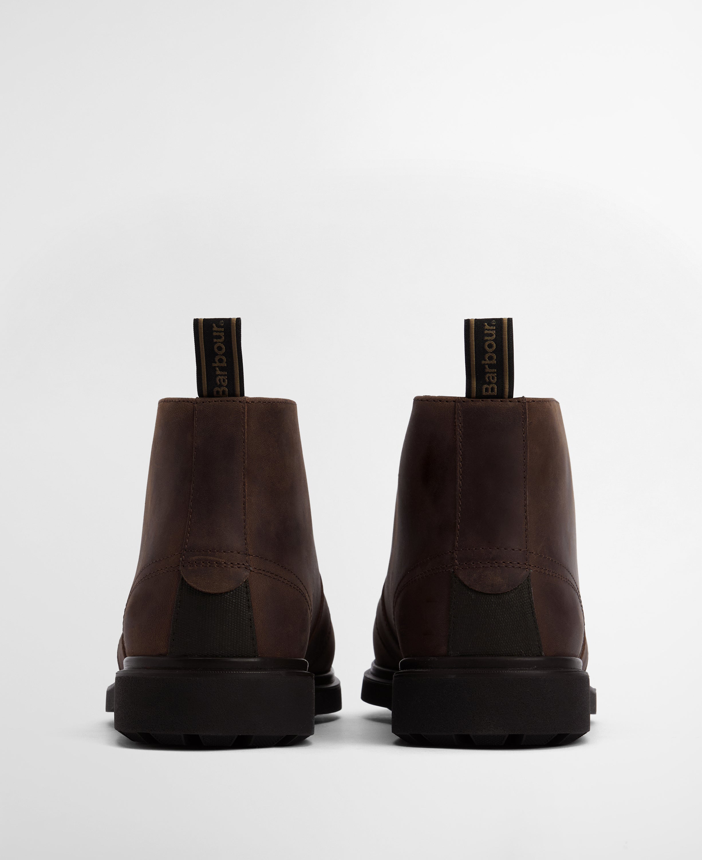 Barbour Meays Chukka Boot in Dark Brown – back view