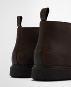Barbour Meays Chukka Boot in Dark Brown – lace detail