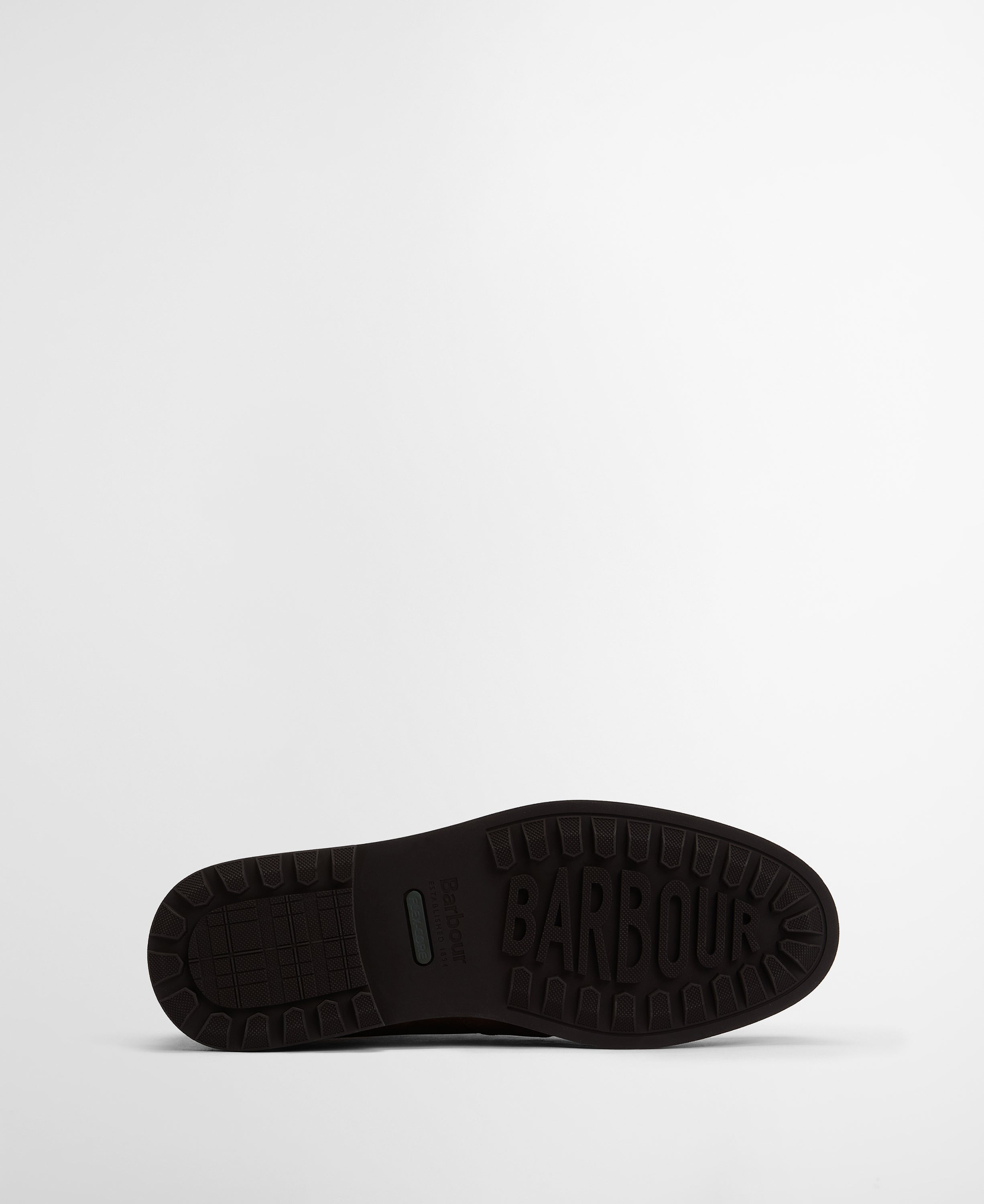 Barbour Meays Chukka Boot in Dark Brown – heel detail