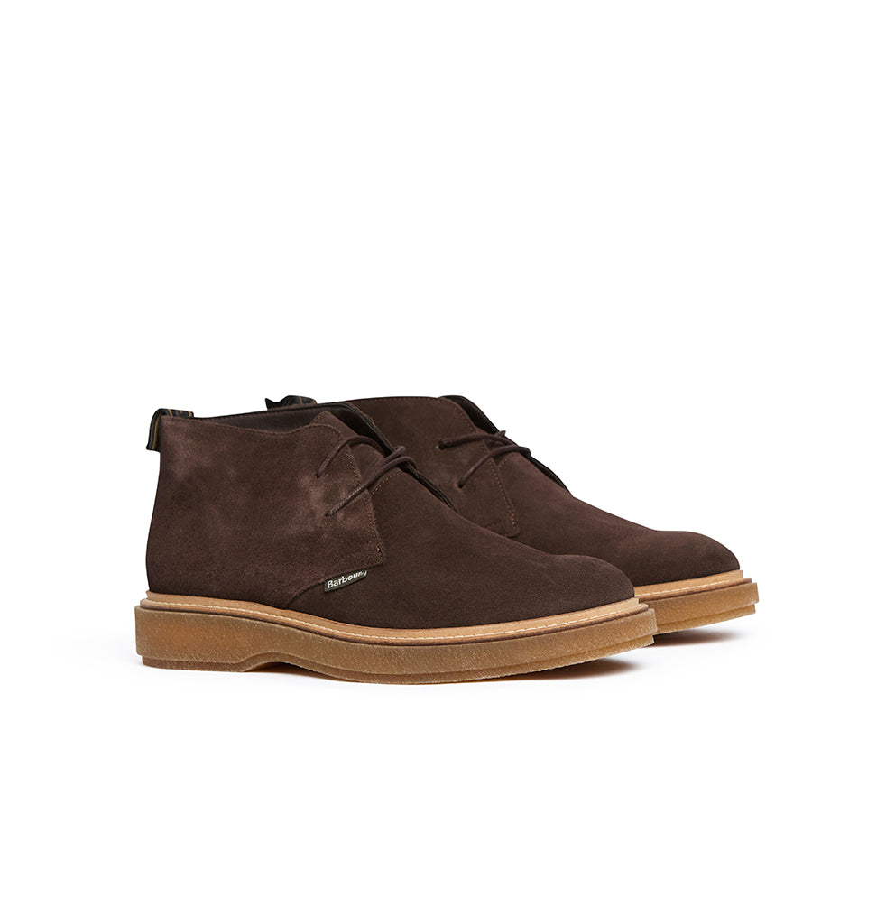 Barbour Blaine Chukka Boot in Chocolate – side view