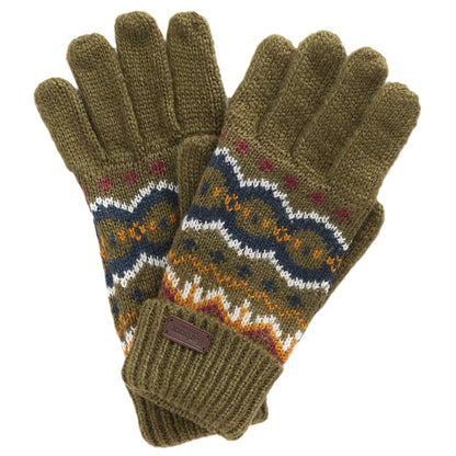 Barbour - Case Fairisle Gloves - Colour: Olive