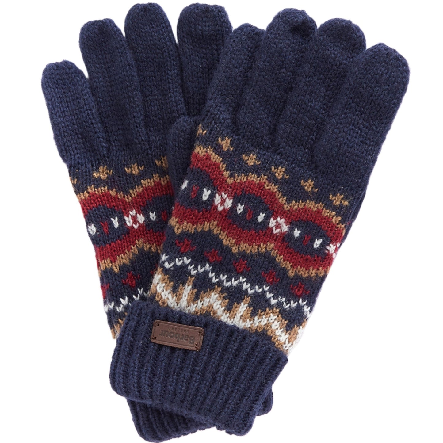 Barbour - Case Fairisle Gloves - Colour: Cranberry