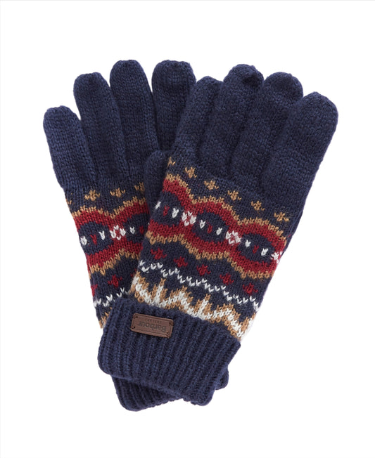 Barbour - Case Fairisle Gloves - Colour: Cranberry