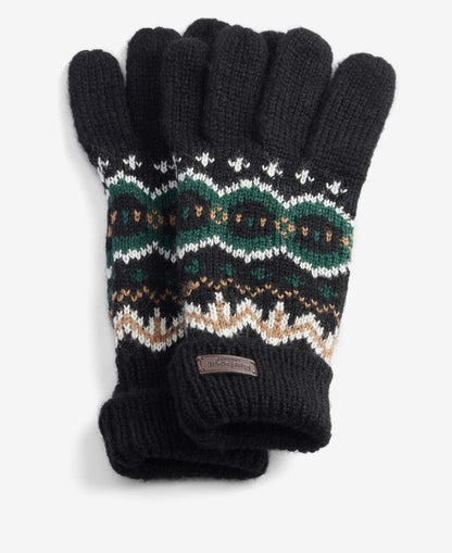 Barbour - Case Fairisle Gloves - Colour: Green Loch