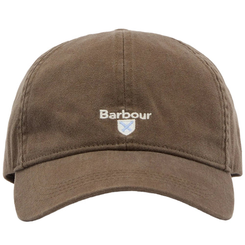 Barbour Cascade Cap in Olive – styled view