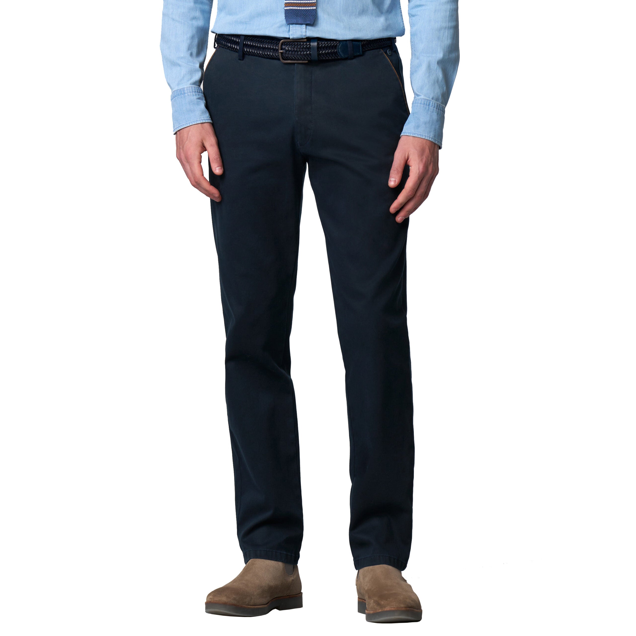 Meyer New York 2-5617 chinos in Navy – front view