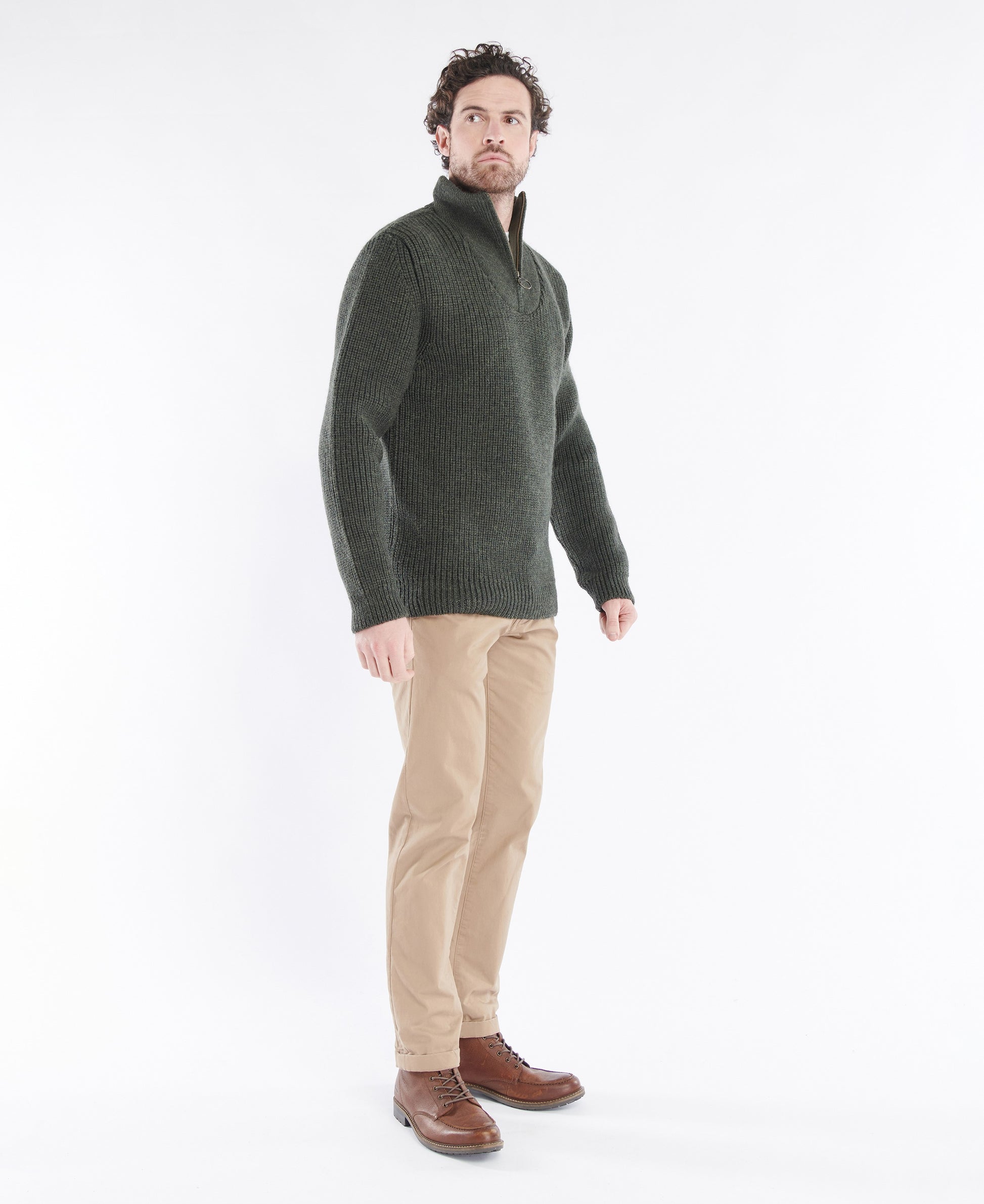 Barbour - New Tyne 1/4 Zip Pullover - Colour: Derby Tweed