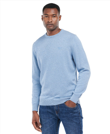 Barbour - Pima Cotton Crew Neck Pullover - Colour: Chambray