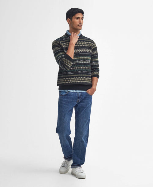Black Marl Case Fair Isle jumper – styled outfit