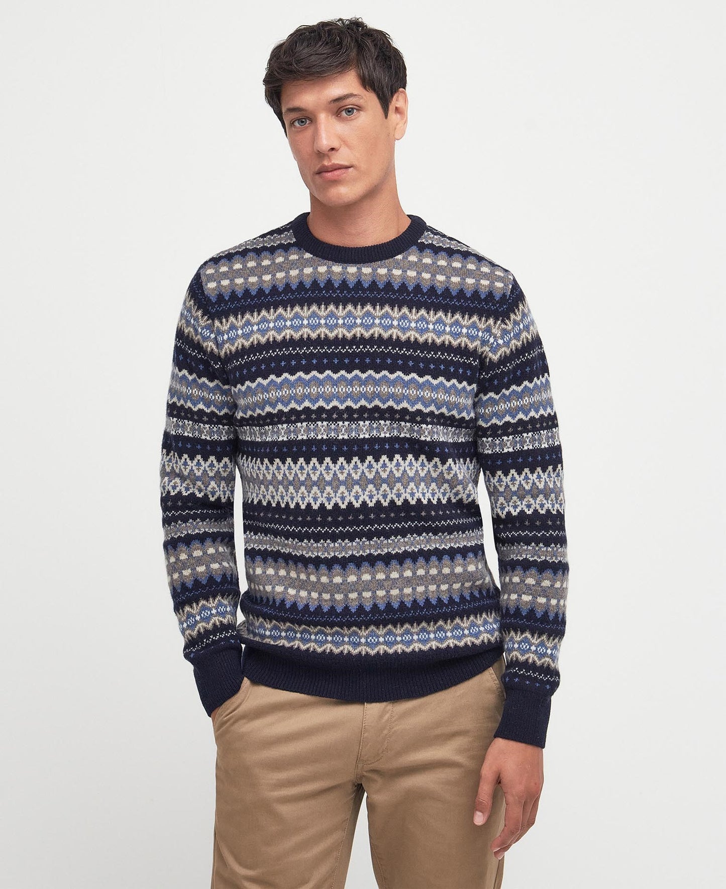 Barbour - Fairisle Crew Neck - Colour: Navy