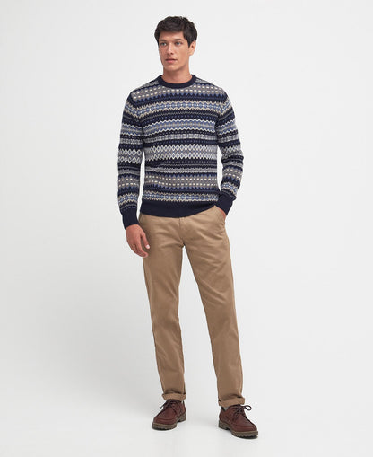 Barbour - Fairisle Crew Neck - Colour: Navy