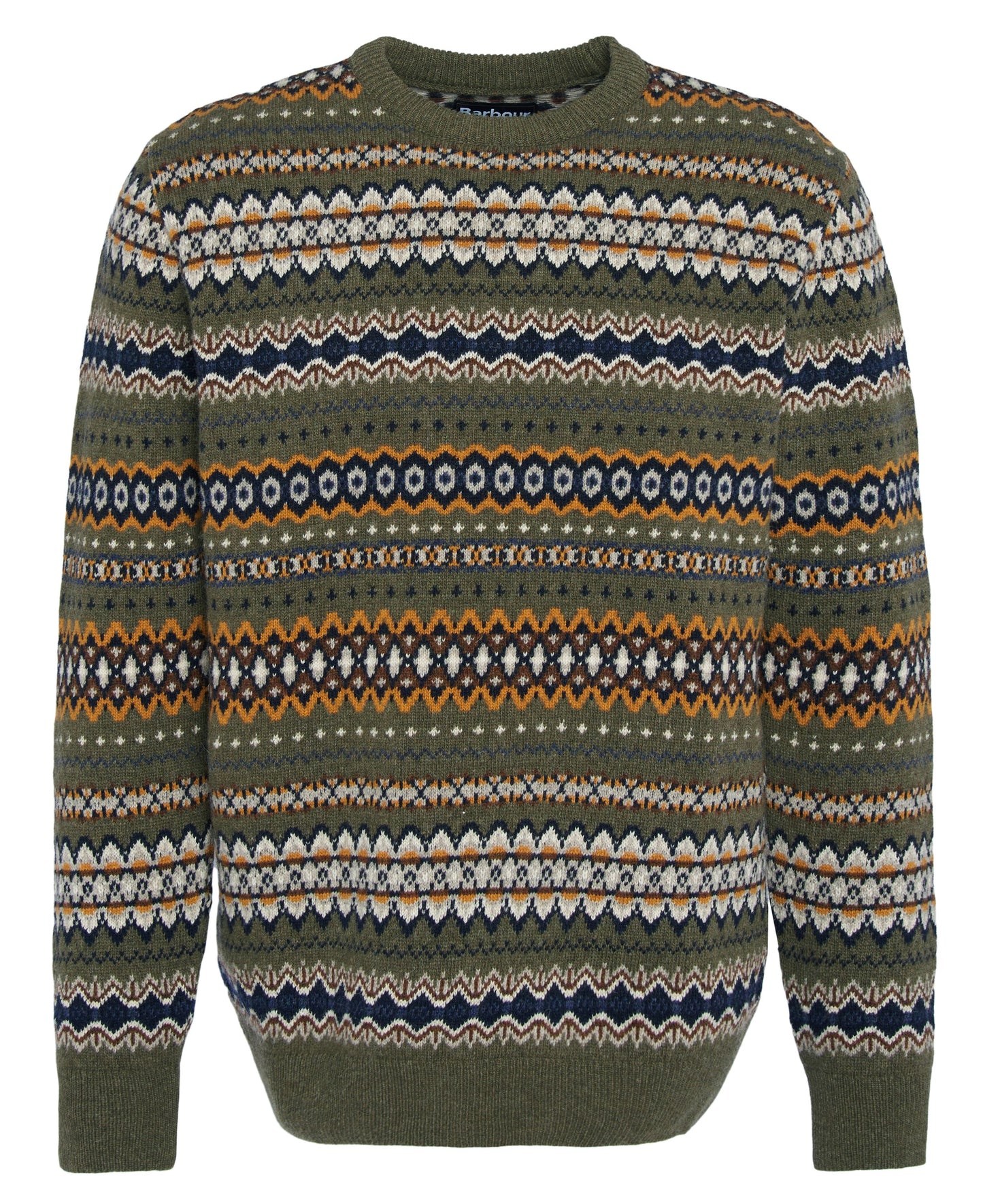 Barbour - Fairisle Crew Neck - Colour: Willow