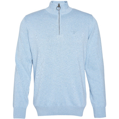 Barbour - 1/4 Zip Cotton Pullover - Colour: Chambray