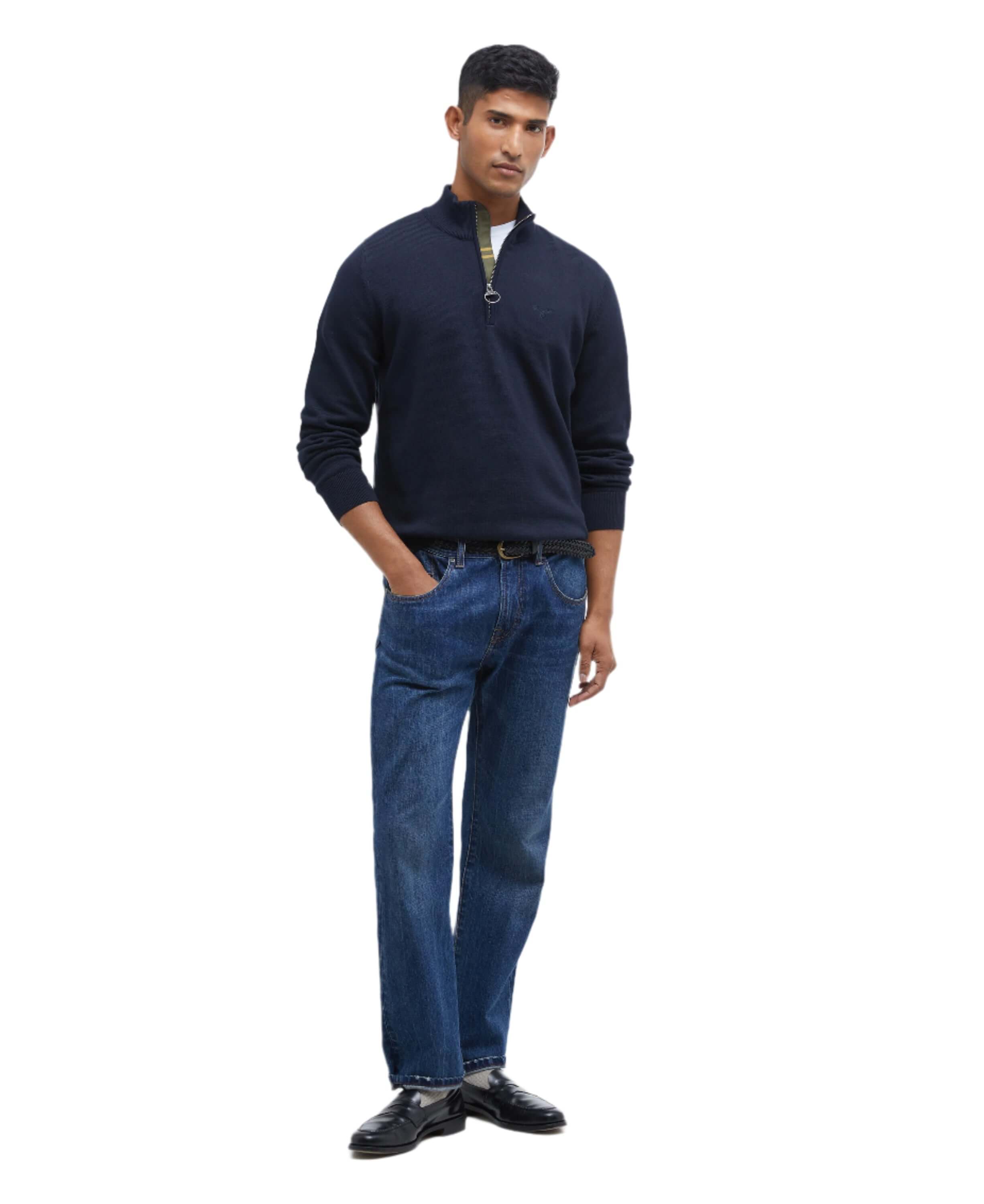 Cotton Half Zip Sweater