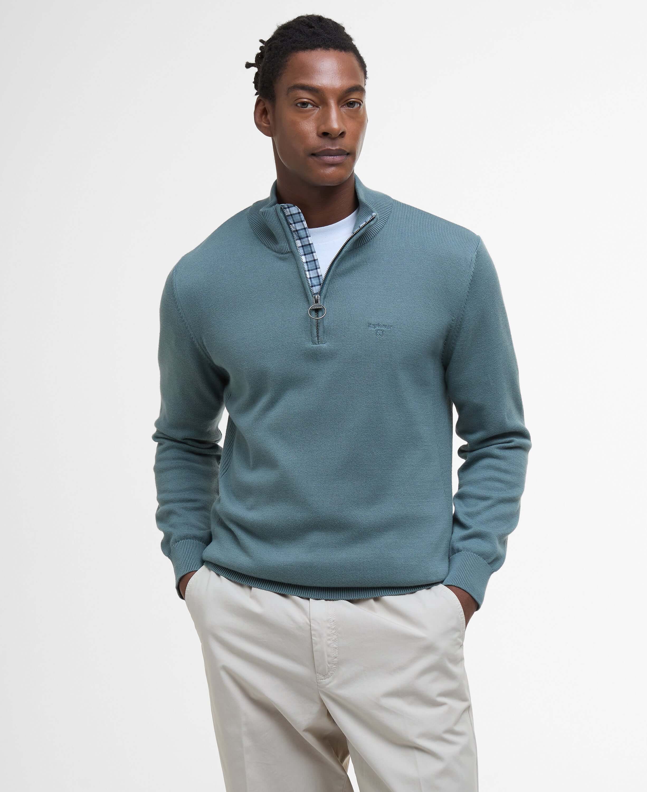 Cotton Half Zip Sweater