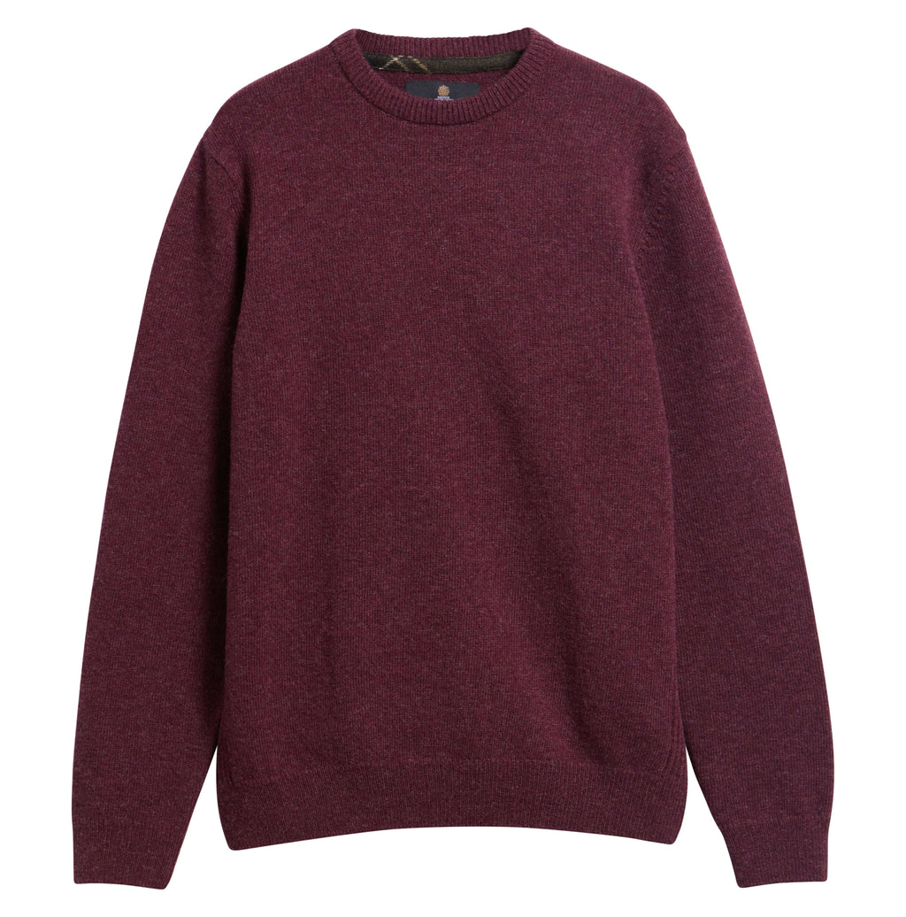 Holden Crew Neck Sweater in Ruby Marl – front view