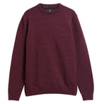 Holden Crew Neck Sweater in Ruby Marl – front view