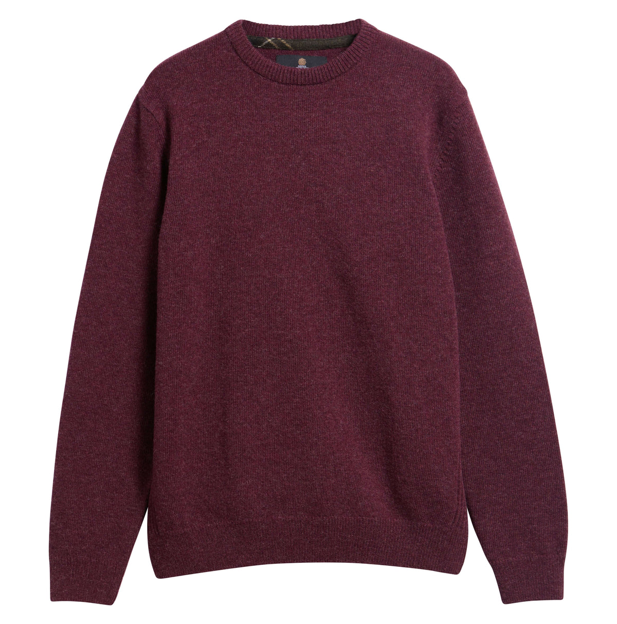 Holden Crew Neck Sweater in Ruby Marl – front view