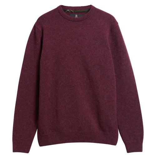 Holden Crew Neck Sweater in Ruby Marl – front view