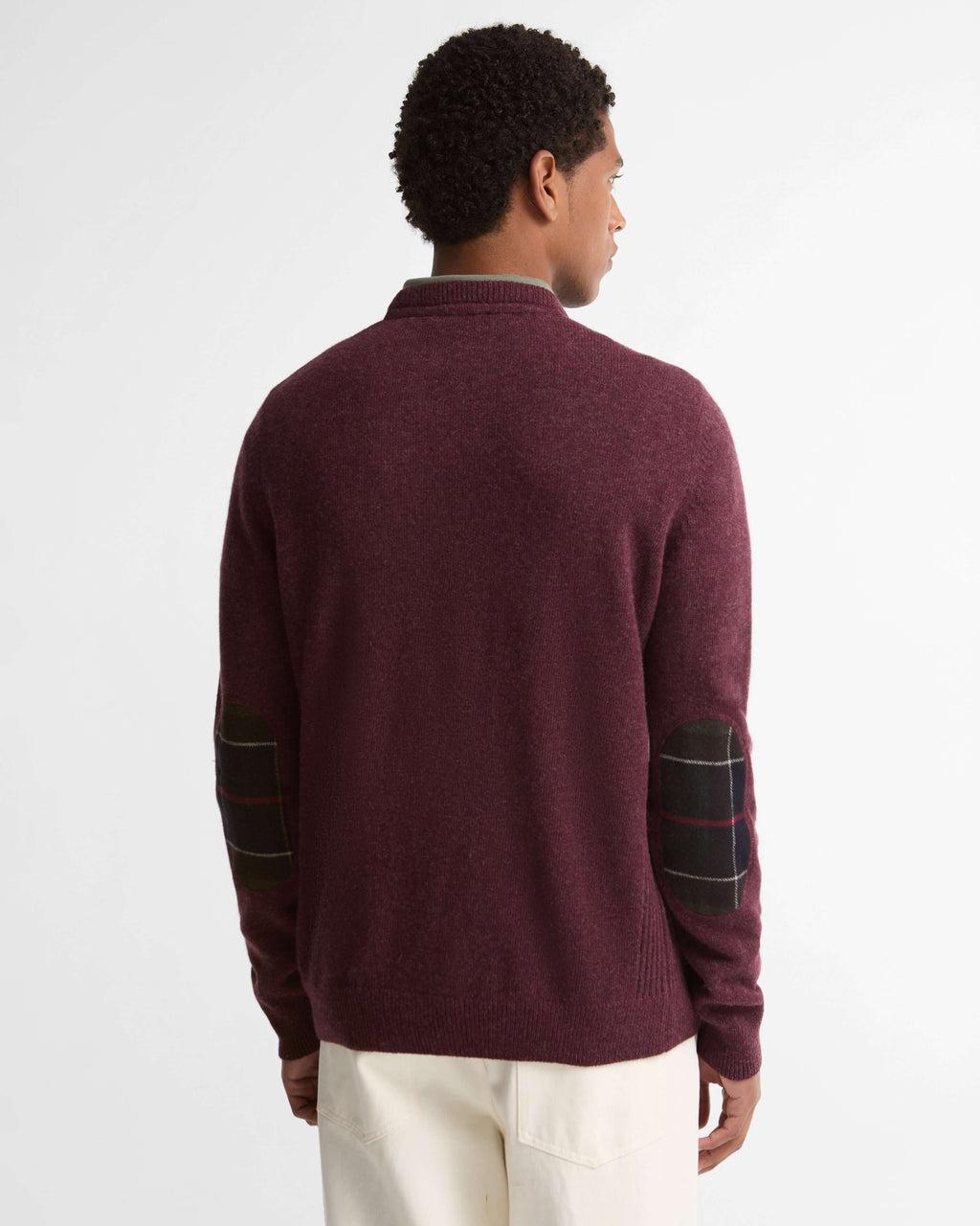 Holden Crew Neck Sweater in Ruby Marl – back view