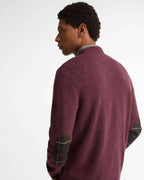 Holden Crew Neck Sweater in Ruby Marl – worn view 2