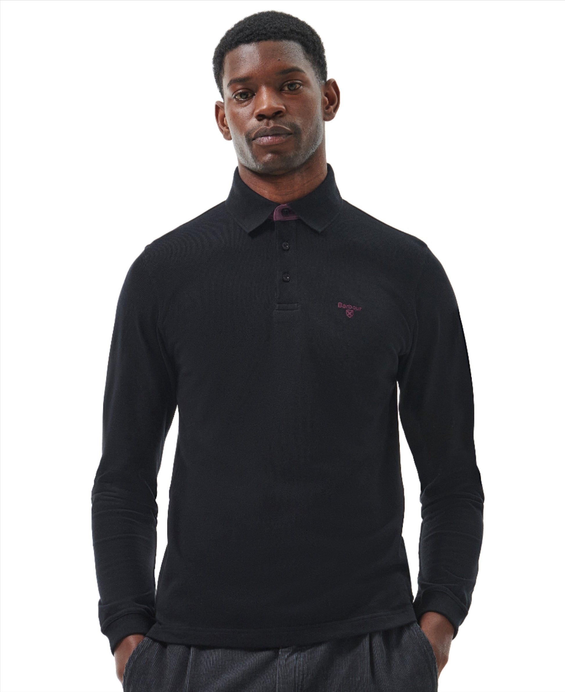 Barbour - Conforth Long Sleeved Polo - Colour: Black