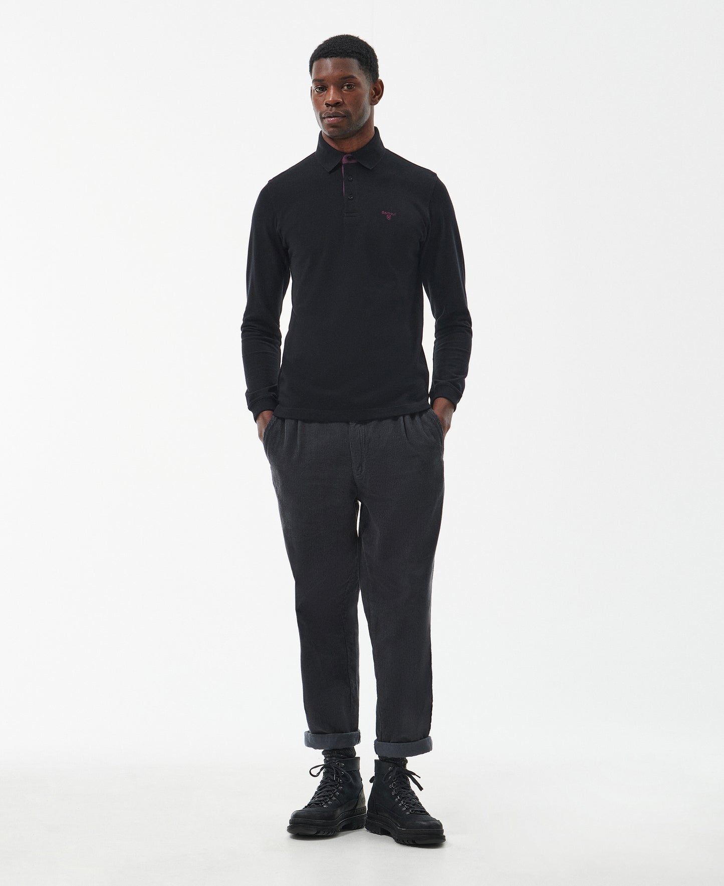 Barbour - Conforth Long Sleeved Polo - Colour: Black