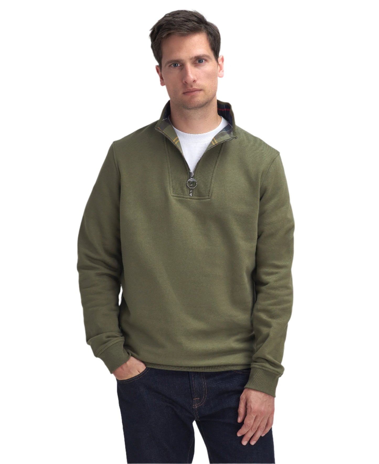 Barbour - Nelson Essential 1/4 Zip Sweatshirt - Colour: Ivy Green