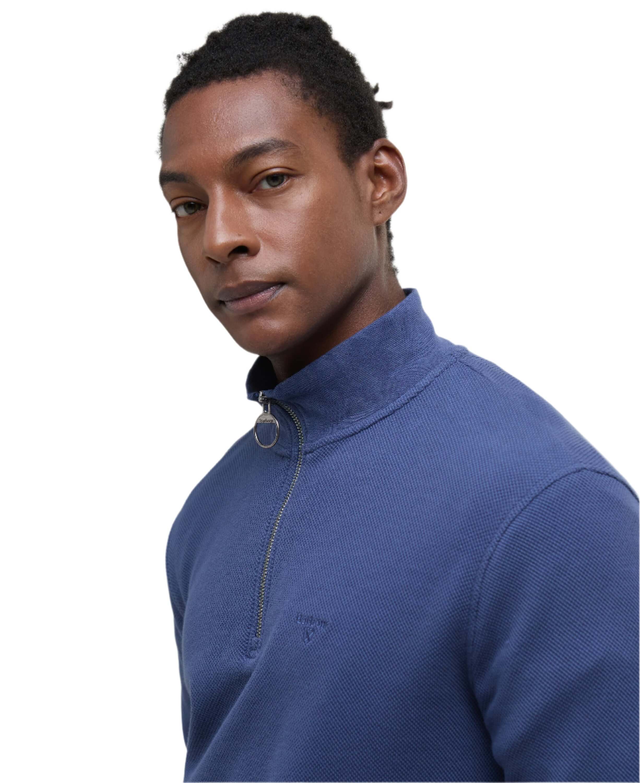 Pique Interlock Half Zip-Sweatshirt