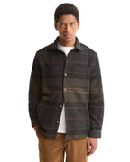 Barbour Woodlane Brushed Check Overshirt in Shadow Classic Tartan – front view