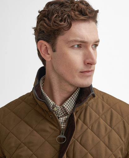 Barbour - Lydford Tattersall Quilt Jacket - Colour: Dark Sand