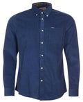 Barbour Ramsey Tailored Fit Shirt in Dark Denim – flat product view