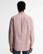 Marsden Tailored Oxford Shirt in Russet Brown – back view