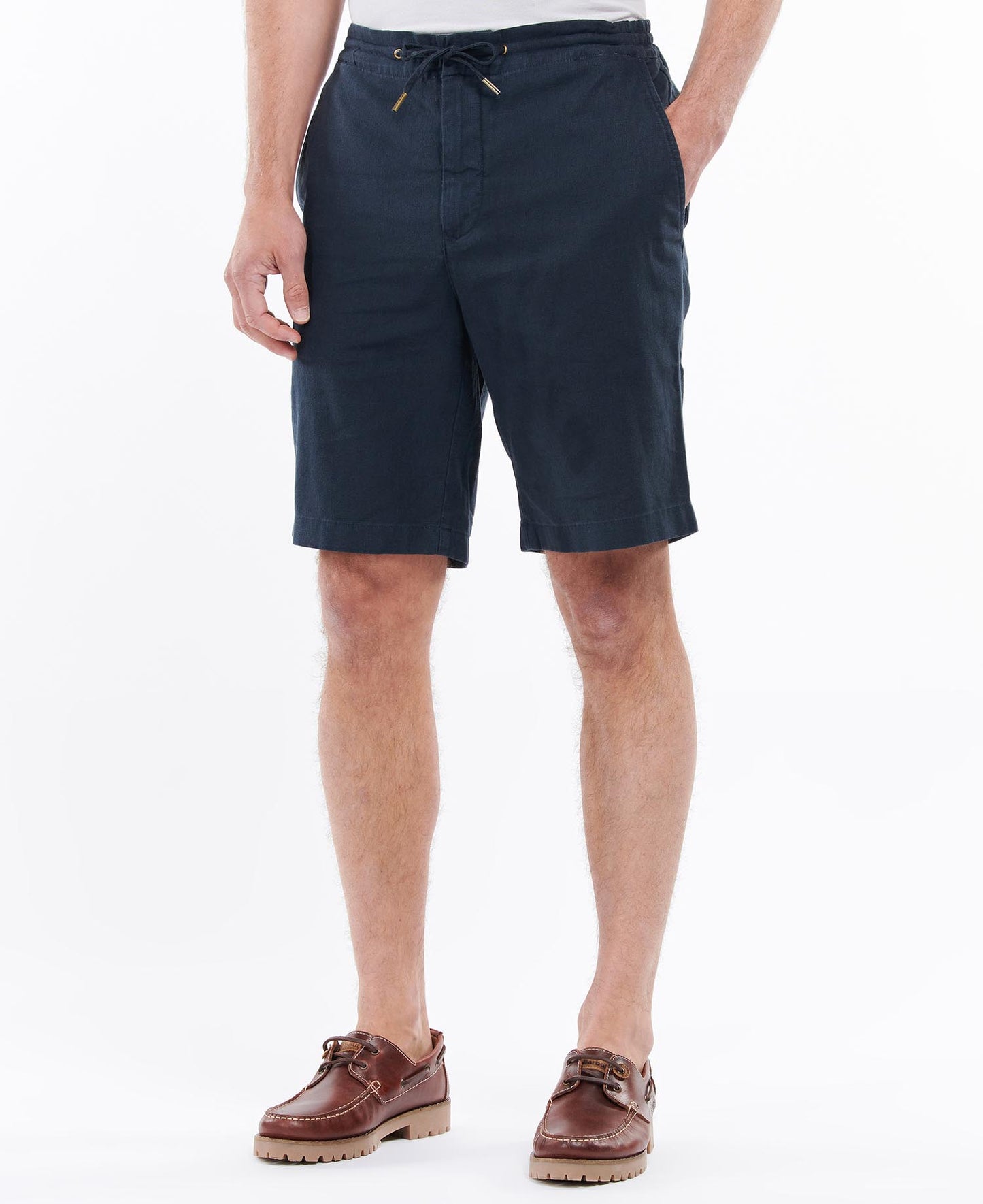 Barbour - Linen Cotton Mix Shorts - Colour: Navy